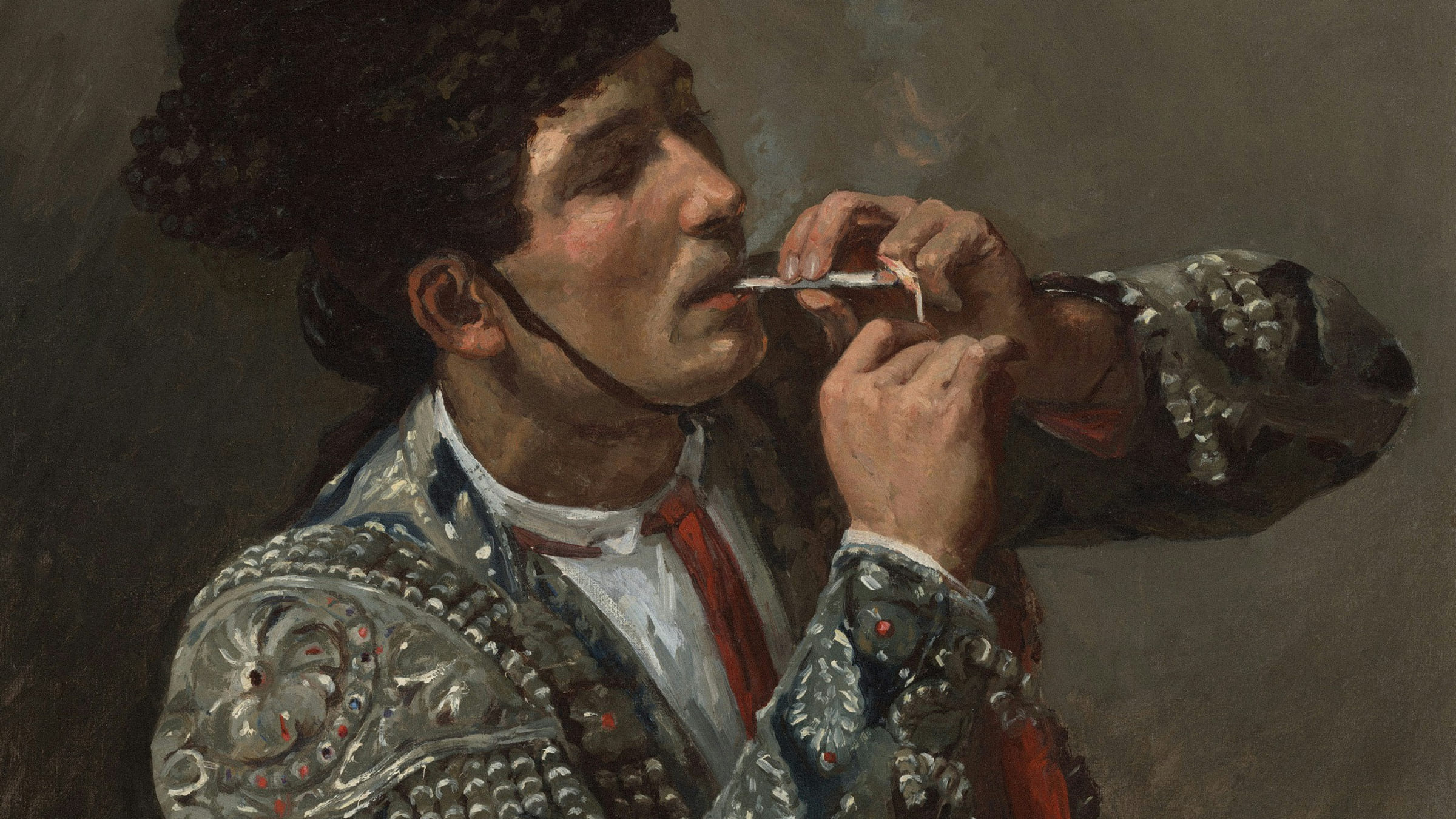 After the Bullfight - Spanish dramatic narrative painting